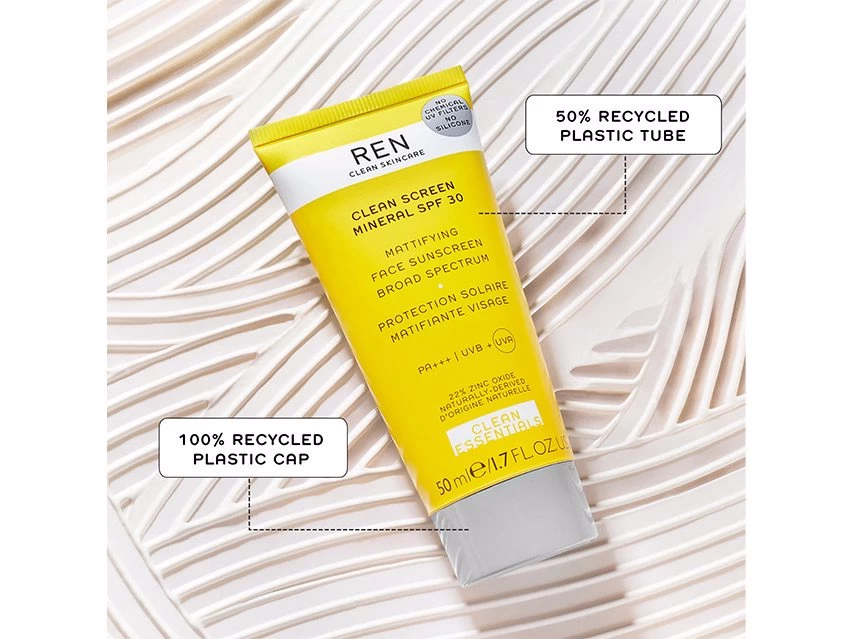 REN Clean Skincare Clean Screen Mineral SPF 30 Mattifying Face Sunscreen 7 REN Clean Skincare Clean Screen Mineral SPF 30 Mattifying Face Sunscreen - Image 5