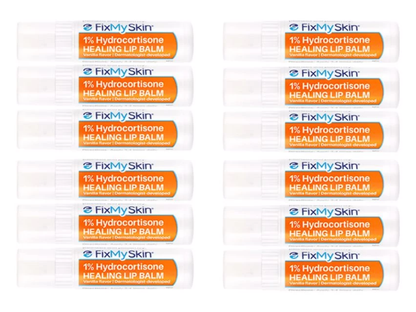 FixMySkin 1% Hydrocortisone Healing Lip Balm – Vanilla – Pack Of 12 3 FixMySkin 1% Hydrocortisone Healing Lip Balm – Vanilla – Pack Of 12