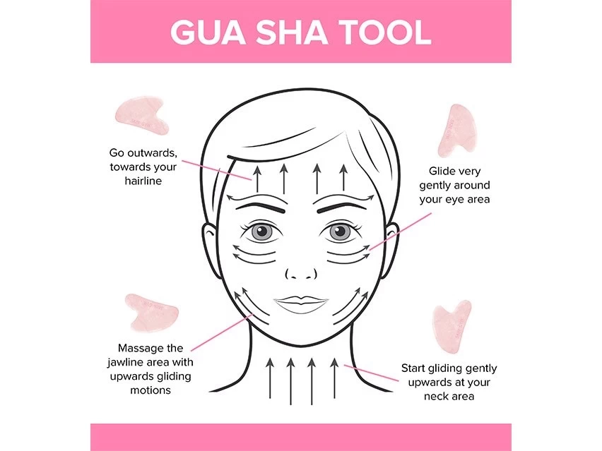 Skin Gym Rose Quartz Sculpty Heart Gua Sha 5 Skin Gym Rose Quartz Sculpty Heart Gua Sha - Image 3