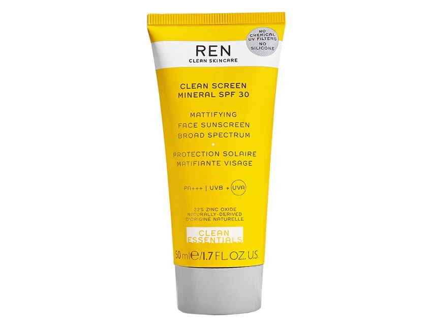 REN Clean Skincare Clean Screen Mineral SPF 30 Mattifying Face Sunscreen 3 REN Clean Skincare Clean Screen Mineral SPF 30 Mattifying Face Sunscreen
