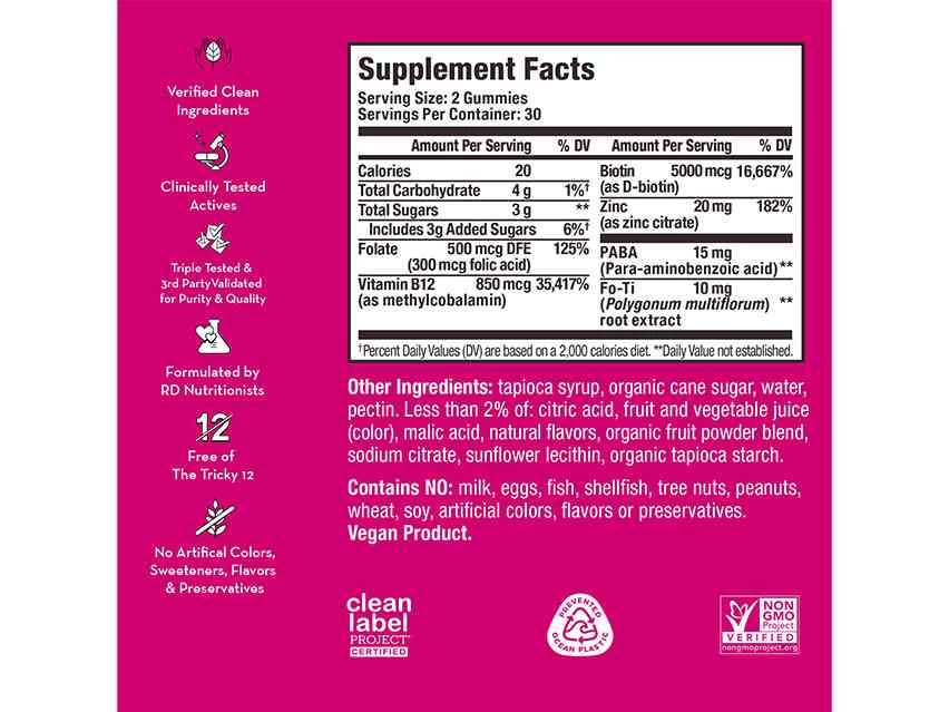HUM Nutrition Hair Strong Vegan Gummies 10 HUM Nutrition Hair Strong Vegan Gummies - Image 8