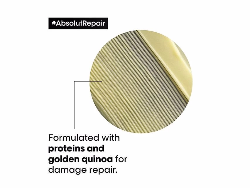 L'Oreal Professionnel Absolut Repair Gold Quinoa + Protein Instant Resurfacing Masque 4 L'Oreal Professionnel Absolut Repair Gold Quinoa + Protein Instant Resurfacing Masque - Image 2