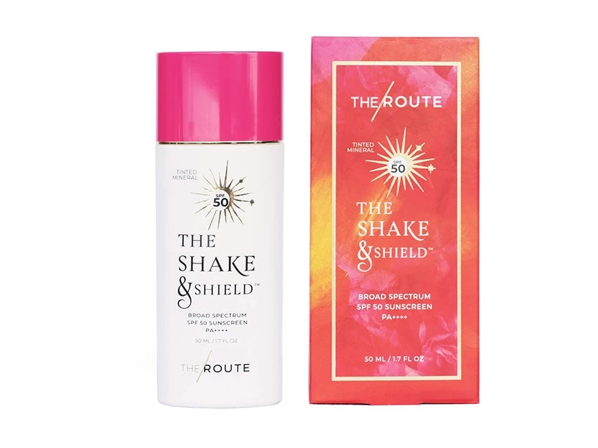 THE ROUTE The Shake & Shield Tinted Broad Spectrum Mineral SPF 50 3 THE ROUTE The Shake & Shield Tinted Broad Spectrum Mineral SPF 50