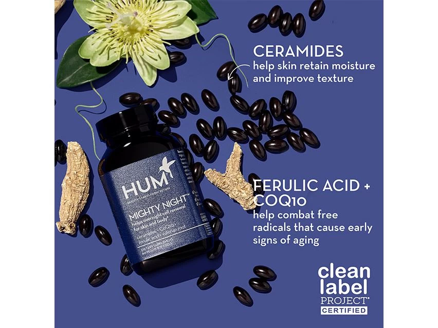 HUM Nutrition Mighty Night Overnight Renewal Supplement 4 HUM Nutrition Mighty Night Overnight Renewal Supplement - Image 2